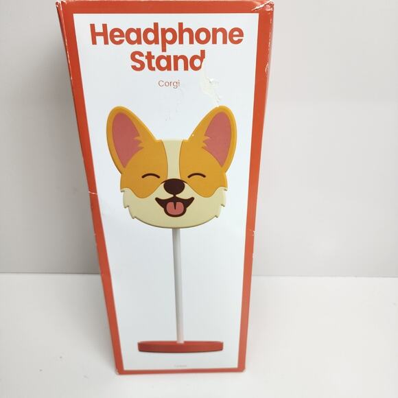 Corgi Puppy Dog Headphone Stand Perfect for Home, Office or Dorm Room NEW in Box - Picture 1 of 5